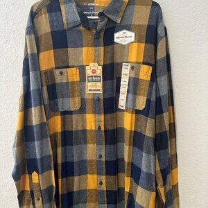 Urban Pipeline Yellow & Black Checkered Print Long Sleeve Button Down Shirt - XL